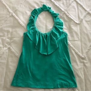 XS Lilly Pulitzer cotton, sea green halter top.
